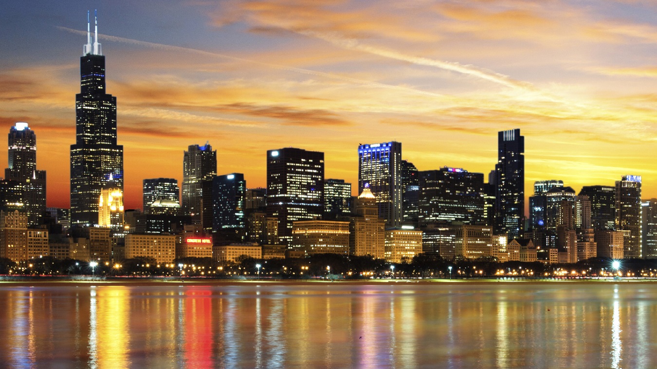 Chicago Night Skyline